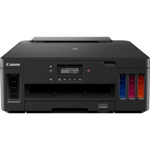 "Printer Canon Pixma G5040
Printer A4, Wi-Fi, Ethernet, Duplex
Full Dot LCD
Print Resolution: Up to 4800 x 1200 dpi
Print Technology: 2 FINE Cartridges (Black and Colour), Refillable ink tank printer
Mono Print Speed ISO/IEC 24734:  Approx. 13.0 ipm 