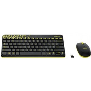 Logitech Wireless Desktop MK240 Nano USB, Keyboard + Mouse, 2.4GHz nano USB receiver, White/Red, Retail