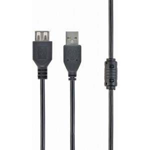  Gembird CCF-USB2-AMAF-6 Premium quality USB 2.0 extension A-plug A-socket cable 1.8m with ferrite core