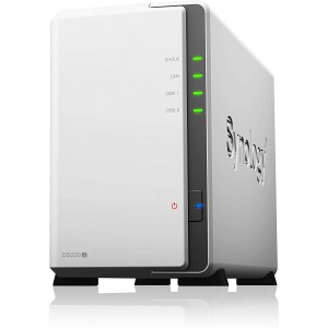   Synology DiskStation DS220j, 2-bay NAS Server for Personal/Home, CPU QuadCore 1.4GHz, 512MB DDR4, 2 x 3.5" or 2.5" SATA3, 2xUSB 3.0, Gigabit LAN (retelistica NAS pentru HDD/сетевой дисковый накопитель для HDD)
