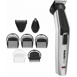 "Trimmer BABYLISS MT726E
, uni, rechargeable battery operation time 60 minutes, charging time 16 hours, 8 cutting lengths (1-3,5mm), cutting width 32mm, 5 attachment charging station, cleaning brush, oil, black "