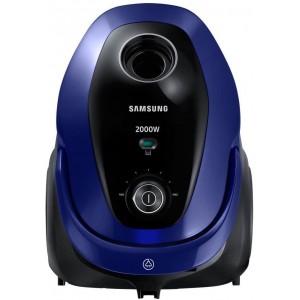 "Vacuum cleaner Samsung VC20M255AWB/UK
, 2000W Power output, 2,5l bag capacity, НЕРА13, EZClean Cyclone, 1 Crevice tool and Dust brush, telescopic tube, blue-black "