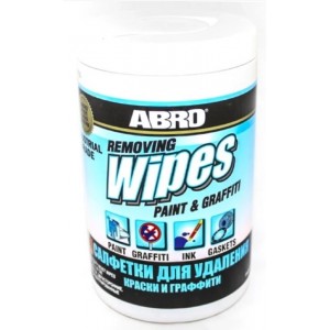 Салфетки для удаления краски и граффити (23см х 30см) ABRO 70 шт