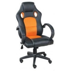 Gaming chair SPACER  SP-GC-RNG43  Black-Orange, Synthetic PU + Textil, 120 kg max.