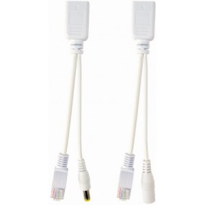 Gembird PP12-POE-0.15M-W, UTP passive PoE adapter kit, 0.15 m