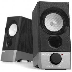 Edifier R19U Black, 2.0/ 4W (2x2W) RMS, USB powered & audio, wooden, (2.75")