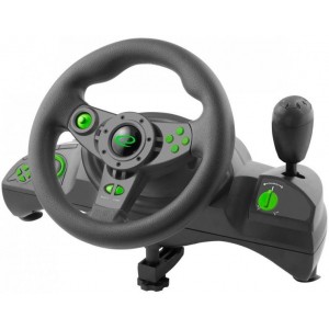 Wheel Esperanza NITRO EGW102, Vibration Force, 12 action buttons, Direction trigger, Digital paddles, Rotation 270 degrees, for PC/PSX/PS2/PS3, USB,  Black