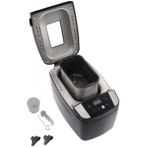 "Bread Makers GORENJE BM1210BK
800W power output, bread weight 1200g, 12 programs, display, warm-keeping, adjustable crust browning, non-stick coating, removable baking dish, black "