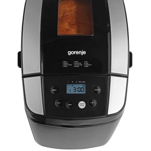 "Bread Makers GORENJE BM1210BK
800W power output, bread weight 1200g, 12 programs, display, warm-keeping, adjustable crust browning, non-stick coating, removable baking dish, black "