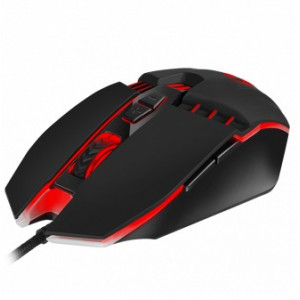 SVEN RX-G810 Gaming, Optical Mouse, 800-4000 dpi, 6+1 buttons (scroll wheel),  DPI switching modes, Two navigation buttons (Forward and Back),Soft Touch coating, USB, Black