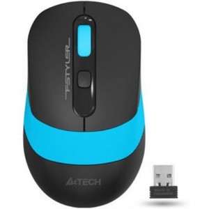 Wireless Mouse A4Tech FG10, Optical, 1000-2000 dpi, 4 buttons, Ambidextrous, 1xAA, Black/Blue, USB