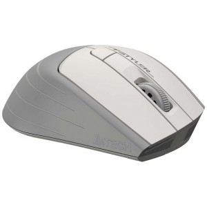 Wireless Mouse A4Tech FG30, Optical, 1000-2000 dpi, 6 buttons, Ergonomic, 1xAA, White/Grey, USB