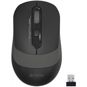 Wireless Mouse A4Tech FG10, Optical, 1000-2000 dpi, 4 buttons, Ambidextrous, 1xAA, Black/Grey, USB