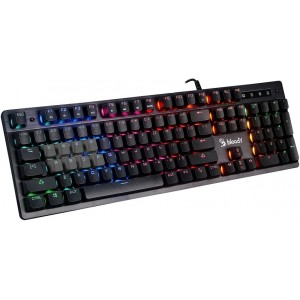 Gaming Keyboard Bloody B500N, Mecha-Like, Neon Glare, Game Mode, Water-Resistant, Black, USB