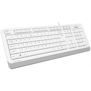 Keyboard A4Tech FK10, Multimedia Hot Keys, Laser Inscribed Keys , Splash Proof, White/Grey, USB