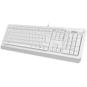 Keyboard A4Tech FK10, Multimedia Hot Keys, Laser Inscribed Keys , Splash Proof, White/Grey, USB