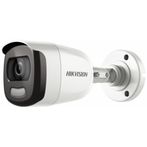 HD-TVI Bullet Camera Hikvision DS-2CE10DFT-F, 2Mpix, 3.6mm, 1920x1080@25fps, PAL/NTSC, 0.0005Lux@F1.0, LED range 20m, DC12V 3W, IP67, Switch Button TVI/AHD/CVI/CVBS, Metal, 390g, ColorVu