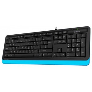 Keyboard A4Tech FK10, Multimedia Hot Keys, Laser Inscribed Keys , Splash Proof, Black/Blue, USB