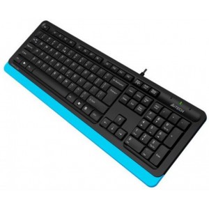 Keyboard A4Tech FK10, Multimedia Hot Keys, Laser Inscribed Keys , Splash Proof, Black/Blue, USB