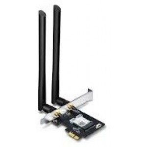 "PCIe Wireless AC Dual Band LAN/Bluetooth 4.2 Adapter, TP-LINK ""Archer T5E"", 1200Mbps
// Ultra-Fast Speed – Make full use of your network with Wi-Fi speeds up to 1167 Mbps (867 Mbps on the 5 GHz band and 300 Mbps on the 2.4 GHz band)
Bluetooth 4.2 –