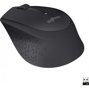  Logitech Wireless M330 Silent Plus, Optical Mouse for Notebooks, nano receiver, Black