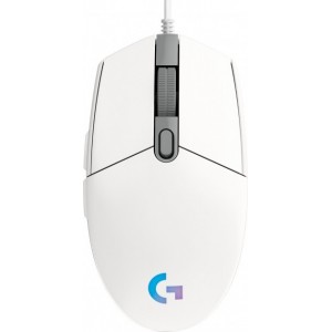 "Gaming Mouse Logitech G102 Lightsync, Optical, 200-8000 dpi, 6 buttons, Ambidextrous, RGB, White USB
.                                                                                                                                                       