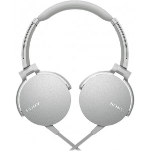 Headphones  SONY  MDR-XB550AP, EXTRA BASS™, Mic on cable,  4pin 3.5mm jack L-shaped, Cable: 1.2m, White