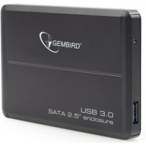 Gembird EE2-U3S-4, External enclosure for 2.5'' SATA HDD with USB3.0(5Gb/s) interface, Black