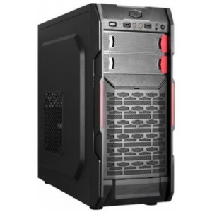   Case Miditower ATX HPC B-09 Shiny Black+Red decoration, 500W, 12cm fan, 24 pin, 2xSATA cables, 1xUSB 3.0, 2xUSB 2.0 & Audio (carcasa/корпус)