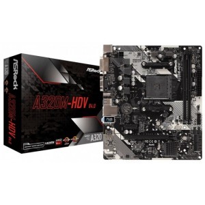 Материнская плата ASRock A320M-HDV R4.0  mATX, AMD A320, AM4