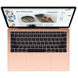 Laptop Apple MacBook Air, 13.3" Gold, Retina 2560x1600, Intel Core i3-1000NG4 1.1GHz-3.2GHz, DDR4 8GB, SSD 256GB, Intel Iris Plus, 802.11ac, 2xThunderbolt v3 2xUSB3.2-C Alternate Mode, Mac OS Catalina, RU, 50Wh, 1.29Kg (MWTL2)