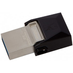 32GB USB3.1  Kingston DataTraveler microDuo 3.0 G2, Ultra-small, USB OTG microUSB (On-The-Go), (Read 100 MByte/s, Write 15 MByte/s)