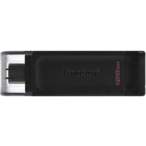 128GB  USB Type-C Flash Drive Kingston DataTravaler 70, Black, Classic Cap (DT70/128GB) 