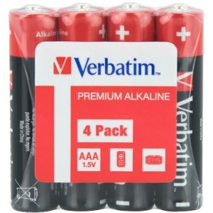 Verbatim Alcaline Battery  AAA, 4pcs, Pack Shrink