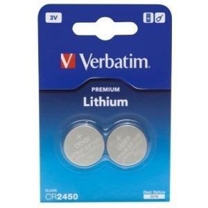 Verbatim Lithium Battery CR2450 3V 2pcs