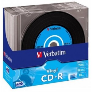Verbatim DataLifePlus CD-R AZO 700MB 52X VINYL SURFACE - Slim Case 10pcs.