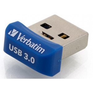 64GB USB3.0  Verbatim Store 'n' Stay NANO, Blue, Ultra-small, (Read 80 MByte/s, Write 25 MByte/s)