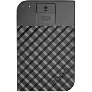 2.5" External HDD 2.0TB (USB3.1/USB-C) Verbatim "Fingerprint Secure", Black, 256-bit AES hardware security encryption with fingerprint, Enclosure material: Plastic and Aluminium