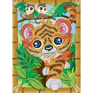 SEQUIN ART -SMOOGLES TIGER (SCRATCH)