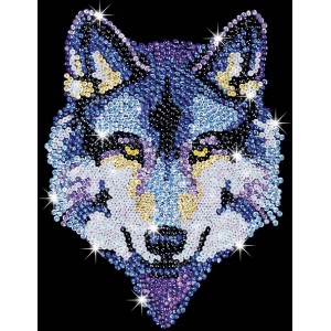 SEQUIN ART ORIGINAL - WOLF