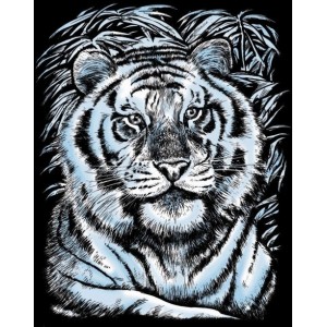 SEQUIN ARTFOIL - SILVER WHITE TIGER