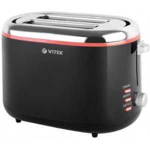 Toaster VITEK VT-7163, 750W, 2 slices of toas, black 