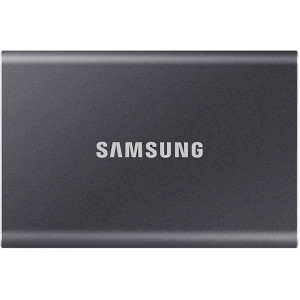 1.0TB (USB3.2/Type-C) Samsung Portable SSD T7 , Тitan Grey (85x57x8mm, 58g, R/W:1050/1000MB/s) 