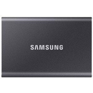 2.0TB (USB3.2/Type-C) Samsung Portable SSD T7 , Grey (85x57x8mm, 58g, R/W:1050/1000MB/s)