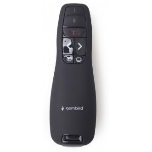 Gembird WP-L-02 Wireless presenter with laser pointer, Wireless 2.4 GHz, Power supply: 2 x AAA battery, up to 10 m, Net weight: 84 g