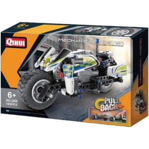 Constructor QiHui Pull Back Police Motorbike 193 pcs (5806)