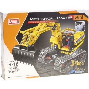 Конструктор QiHui 2in1, Construction Excavator & Robot, 342 pcs, 6801