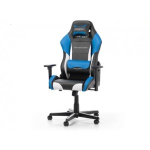 Gaming/Office Chair DXRacer Drifting GC-D61-NWB-M3, Black/White/Blue, Premium PU leather, max weight up to 150kg / height 145-175cm, Recline 90°-135°, 3D Armrests, Head and Lumber cushions, Aluminium wheelbase, 2" PU Caster, W-23.5kg