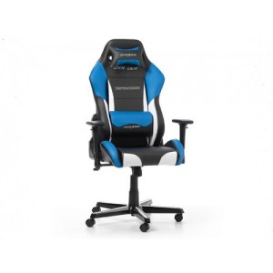 Gaming/Office Chair DXRacer Drifting GC-D61-NWB-M3, Black/White/Blue, Premium PU leather, max weight up to 150kg / height 145-175cm, Recline 90°-135°, 3D Armrests, Head and Lumber cushions, Aluminium wheelbase, 2" PU Caster, W-23.5kg