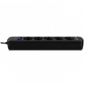 Surge Protector SVEN SF-05LU, 5 Sockets + 2 USB (2,4 A) , 1.8m, Black, color box